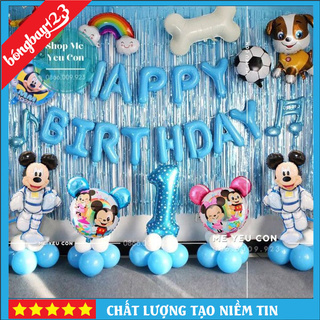 Combo Bóng Sinh Nhật Bé Trai Tuổi Chuột Chủ Đề Mickey, Trang Trí Sinh Nhật 1 Tuổi, Tiệc Thôi Nôi 🔥HOT 2021🔥