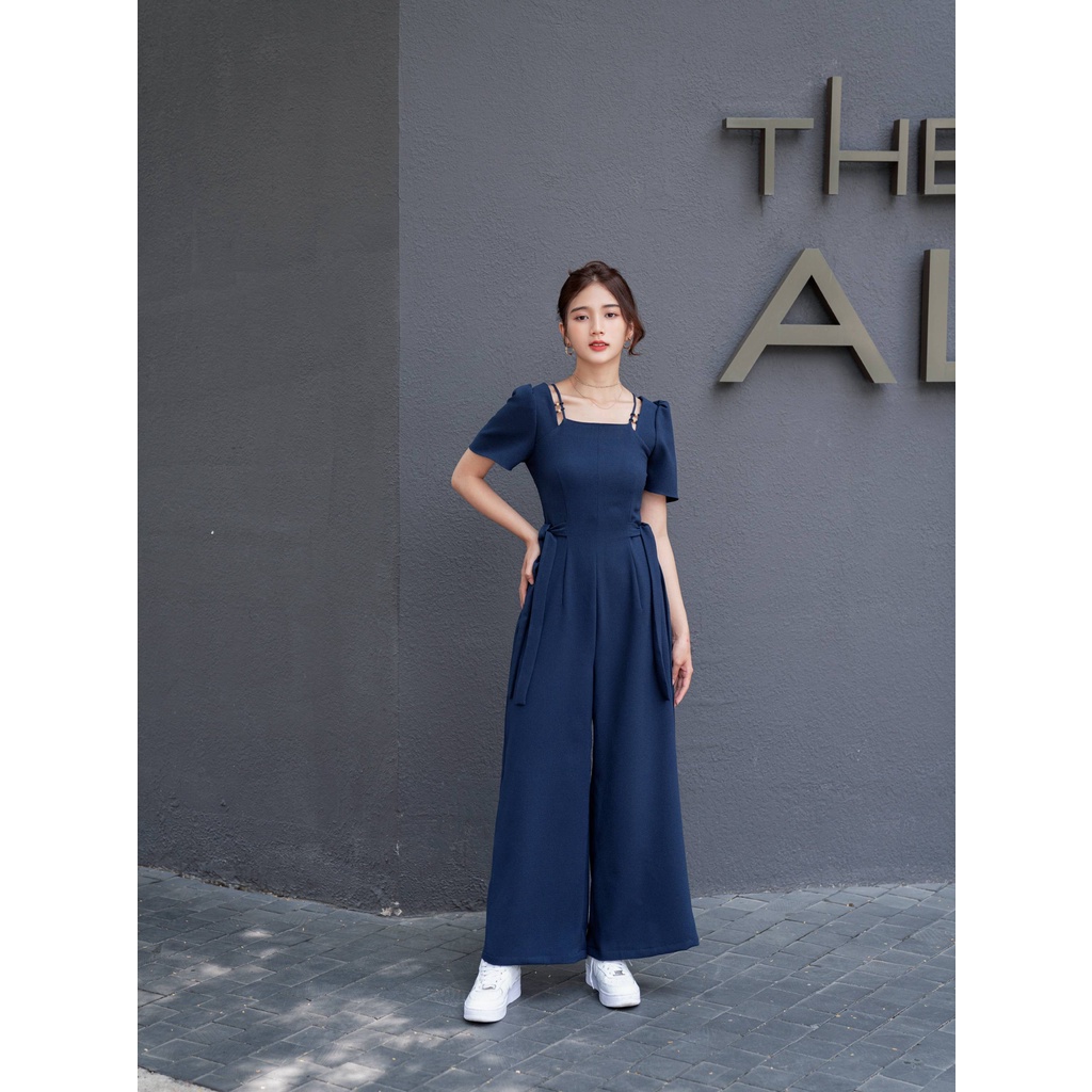 Jumpsuit ODS cổ vuông phối 2 dây, tay ngắn [ZO3]