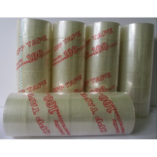 1 cây 6 Cuộn Keo Trong Và Đục 100yard và 200yard, dầy dai, chắc chắn.