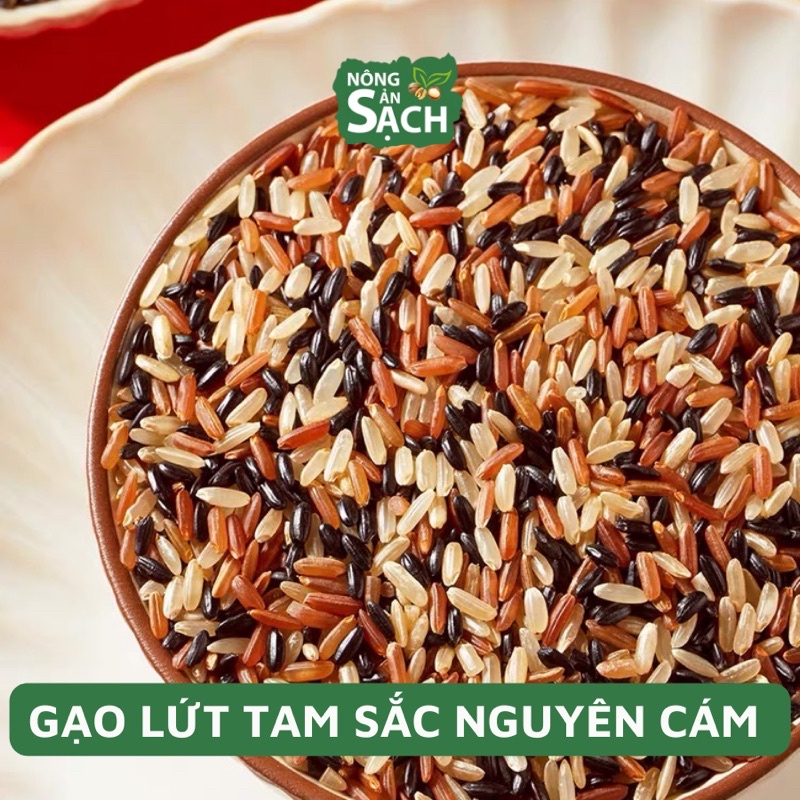 Gạo Lứt Tam Sắc Nguyên Cám - Gạo Nương Điện Biên - Hỗ trợ ăn kiêng, giảm cân