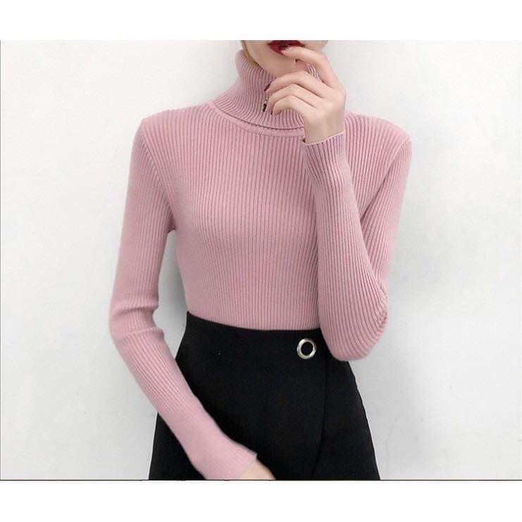 ÁO LEN NỮ CỔ LỌ, CỔ BẺ, ÁO LEN GÂN NHIỀU MÀU HÀN QUỐC SIÊU ĐẸP