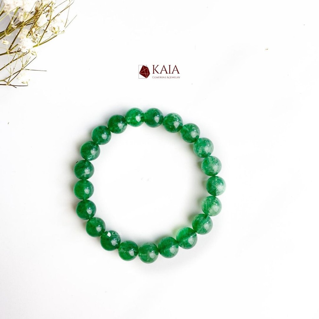 Vòng tay thạch anh Dâu tây xanh 9 li - KAIA