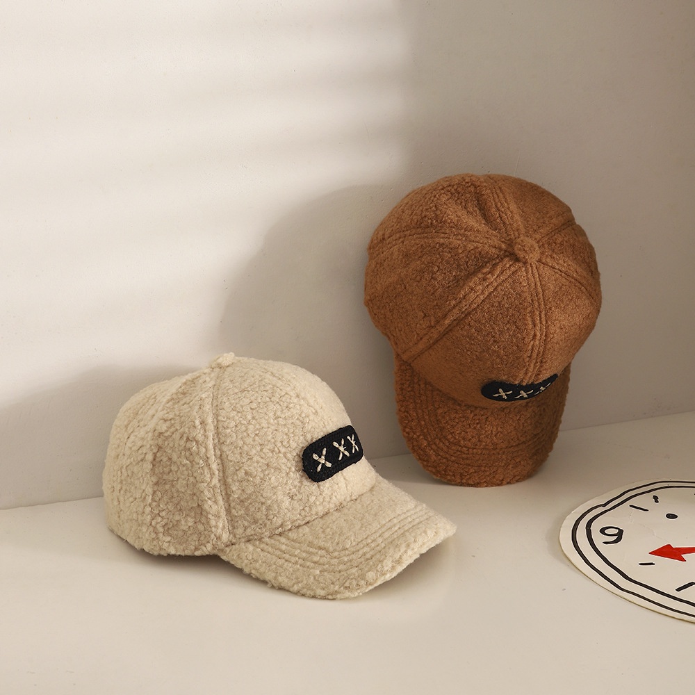 Mũ Lưỡi Trai Nhung Dày Dặn Màu Sắc Đơn Giản Thời Trang Mùa Đông Cho Bé