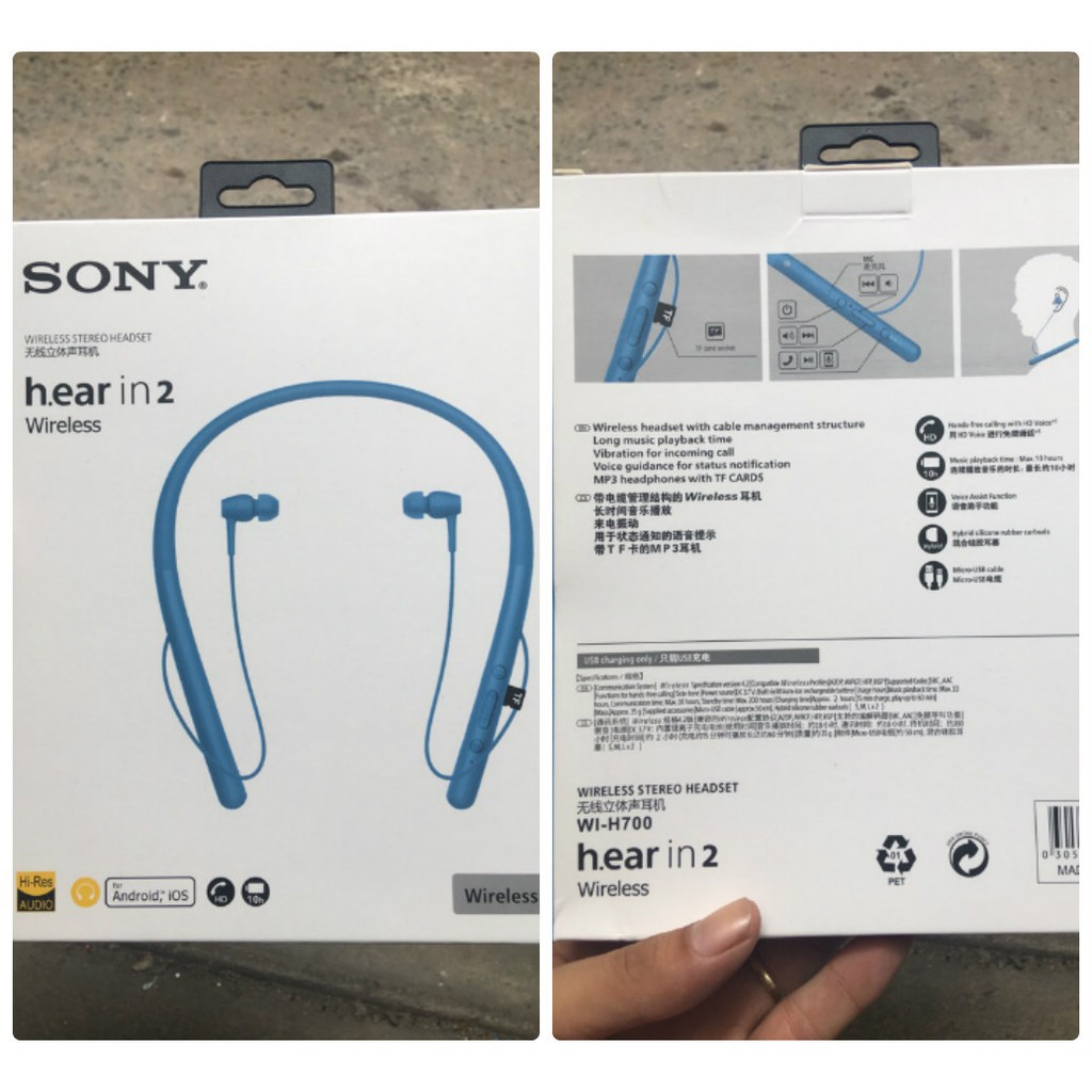 [FREESHIP] TAI NGHE BLUETOOTH THỂ THAO SONY H.EAR IN2 H700 [HCM]