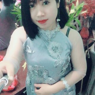 Áo dài phi lụa .  Kèm mấn (không kèm quần )ảnh thật cuối