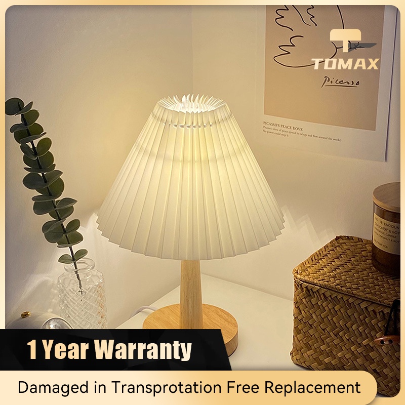 Đèn tường TOMAX 33CM đèn bàn xếp ly cổ điển bằng gỗ rắn thích hợp phòng ngủ