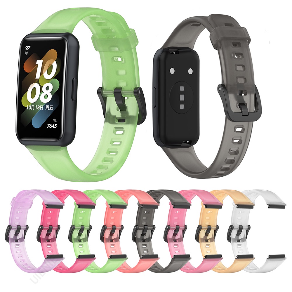 Dây Đeo Đồng Hồ Thể Thao Bằng Silicone Trong Suốt Cho Huawei Band 7