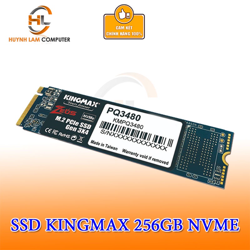 Ô cứng SSD M2 NVME 256GB Kingmax Zeus PQ3480 chính hãng Viễn Sơn Phân Phối