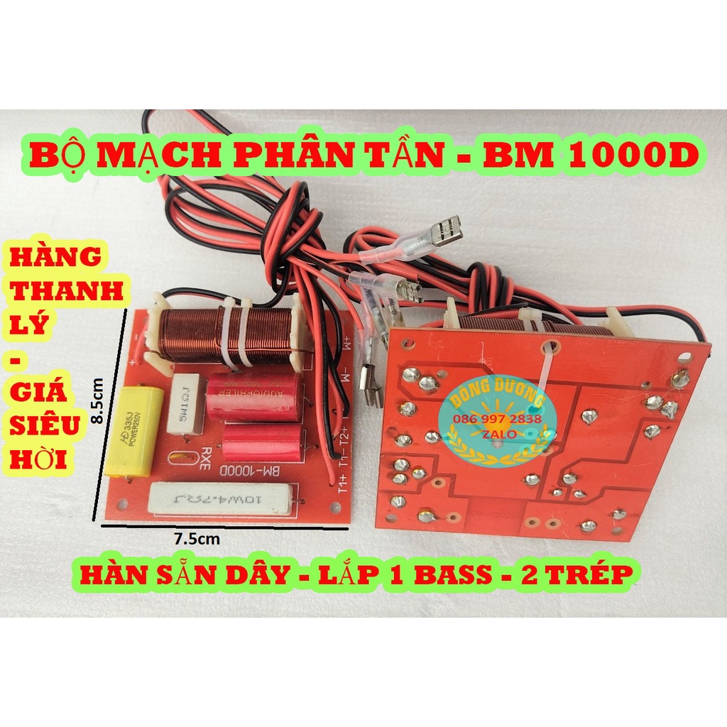 MẠCH PHÂN TẦN BMB - LẮP 1 BASS 2 TRÉP - PHÂN TẦN THÙNG NẰM BM-1000D