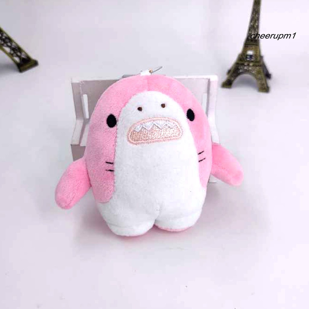 Búp bê nhồi bông hình cá mập có móc khóa độc đáo