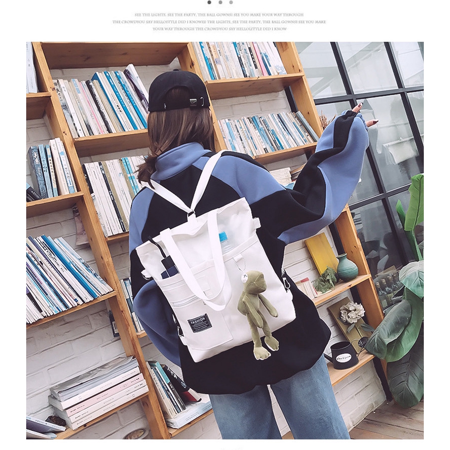 Túi Xách Nữ Vải Canvas Cỡ Lớn Thời Trang Hàn Quốc Xinh Xắn