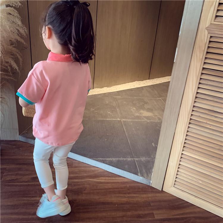 Áo polo 100% Cotton Tay Ngắn Thời Trang Dành Cho Bé Gái