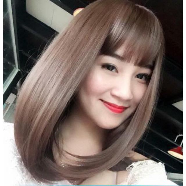 Tóc giả nguyên đầu ❤️❤️ FREESHIP ❤️❤️ nguyên đầu cúp đuôi 35cm