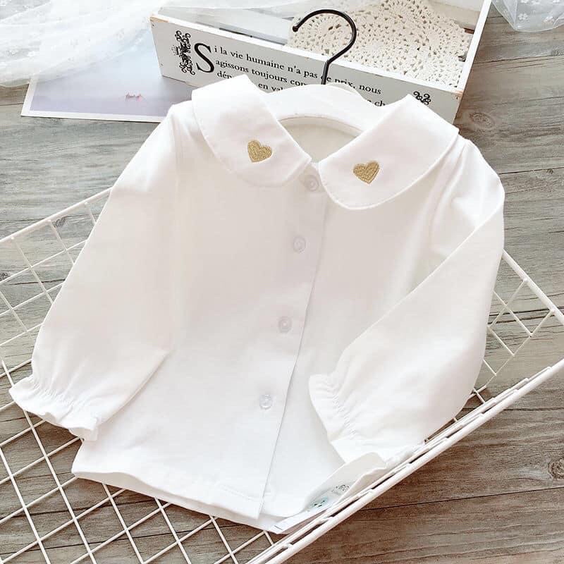 Áo côtn cổ sen bé gái chất siêu mềm