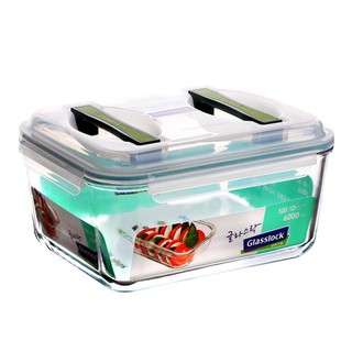 Hộp thủy tinh GLASSLOCK  muối dưa đựng kim chi 6000ML có tay xách MHRB600