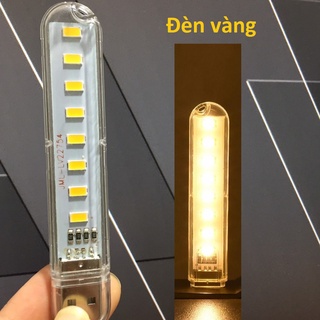 Đèn led usb 8 bóng (ánh sáng trắng và ánh sáng vàng)