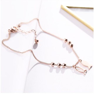 Lắc Chân Nữ 2 Con Cá Nhỏ Xinh Titan Ko Đen Ko Ngứa Bilyshop TT 2104