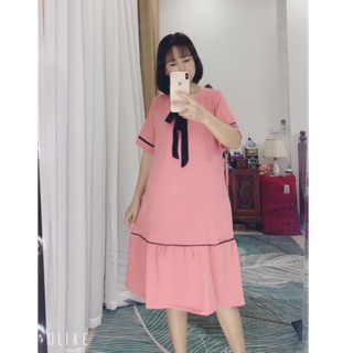 Đầm bầu xinh công sở dáng suông