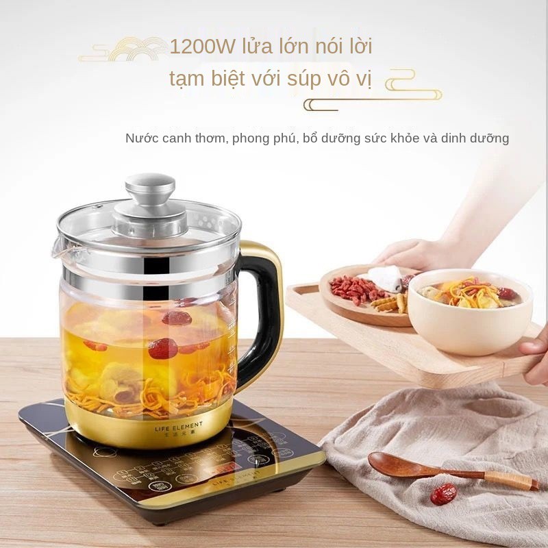 Nồi sức khỏe 1.8L chính hãng thủy tinh đun sôi tự động bằng điện Ấm siêu tốc , tốc, sắc thuốc bắc, máy pha trà,