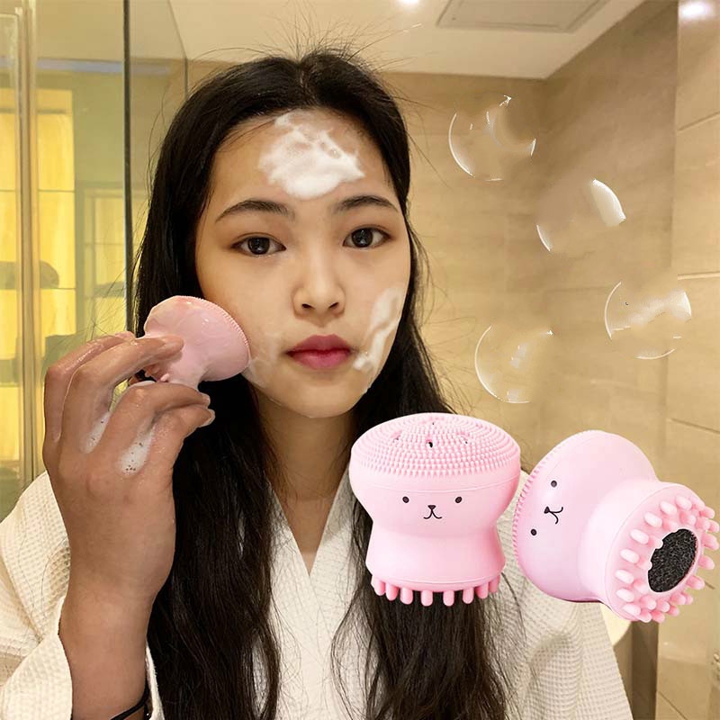 Dụng cụ rửa mặt bằng silicon hình sứa dễ thương | BigBuy360 - bigbuy360.vn