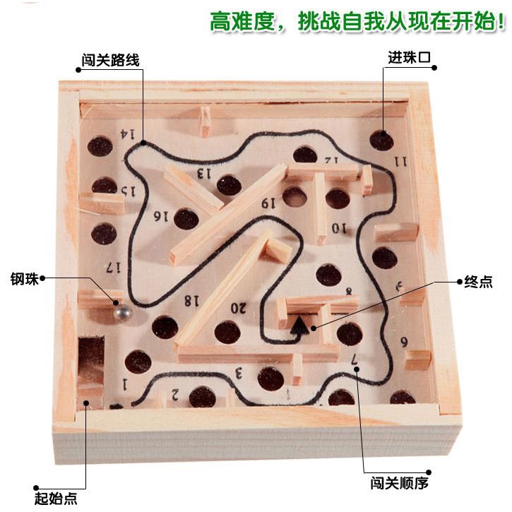 Bộ Đồ Chơi Mê Cung Bằng Gỗ Cho Bé