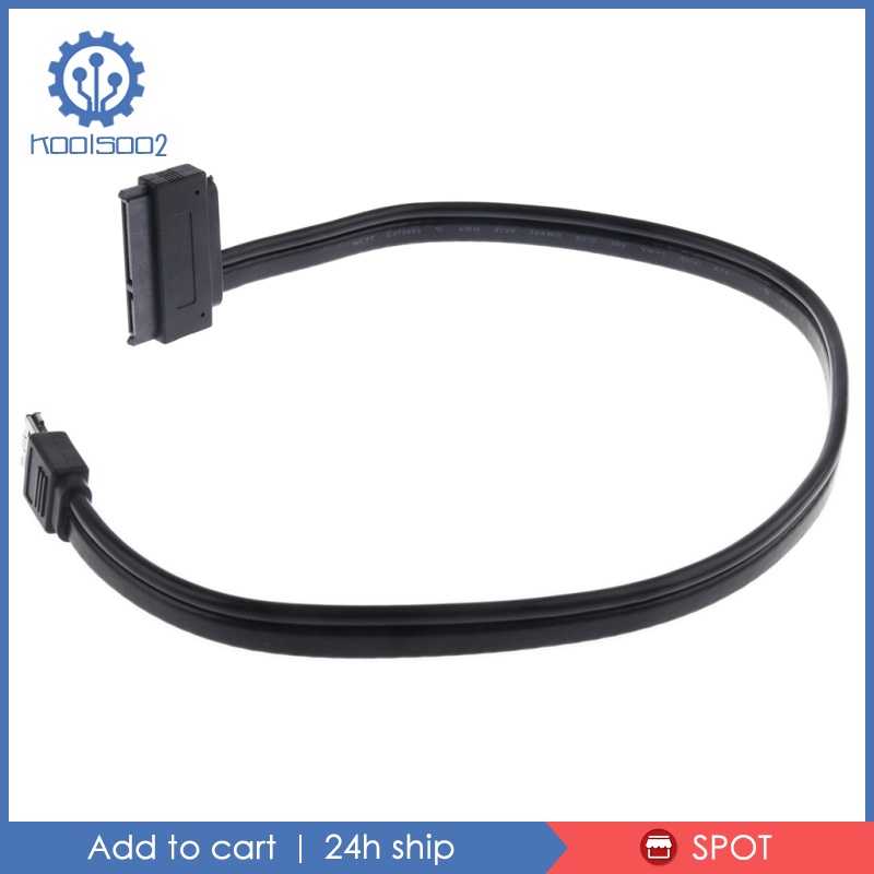 1.5ft eSATA to SATA 22Pin Data USB Powered Cable Hard Disk Drive Adapter
