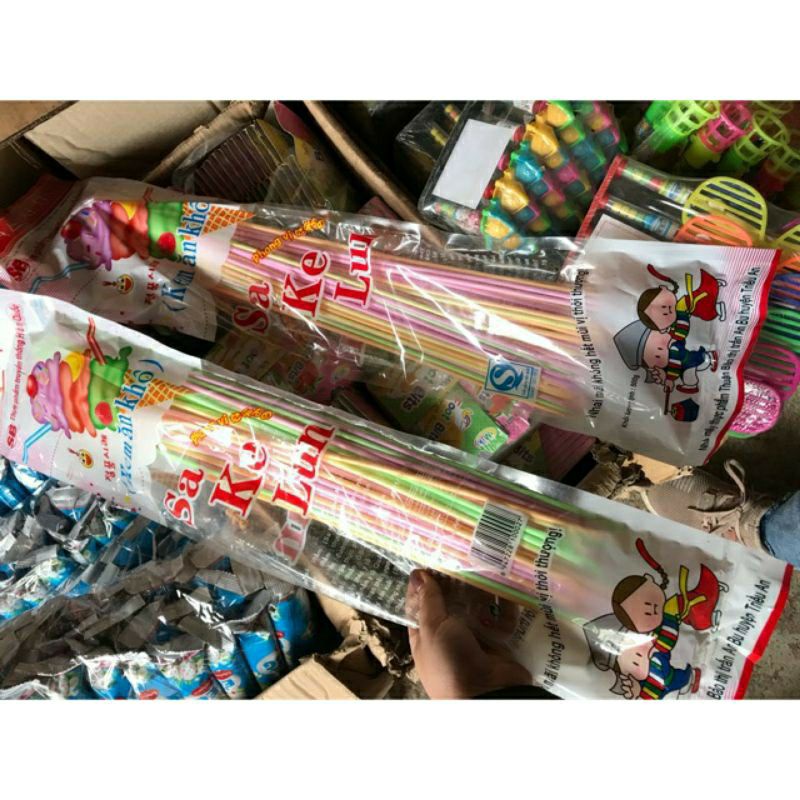 kẹo bột ống dài tăm lạnh túi nhiều ống ( sỉ đồ trẻ em)