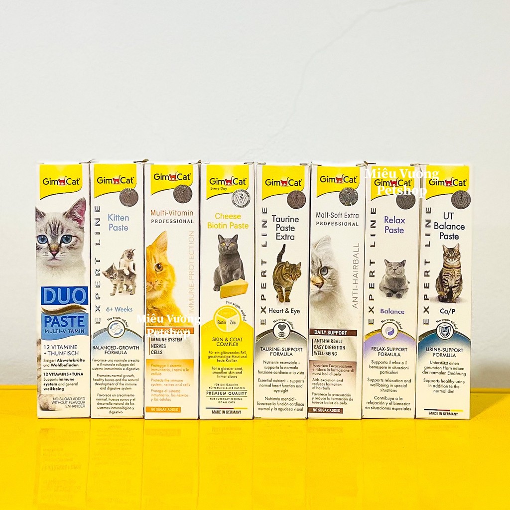 Gel dinh dưỡng các loại Gimcat cho mèo tuýp 50g