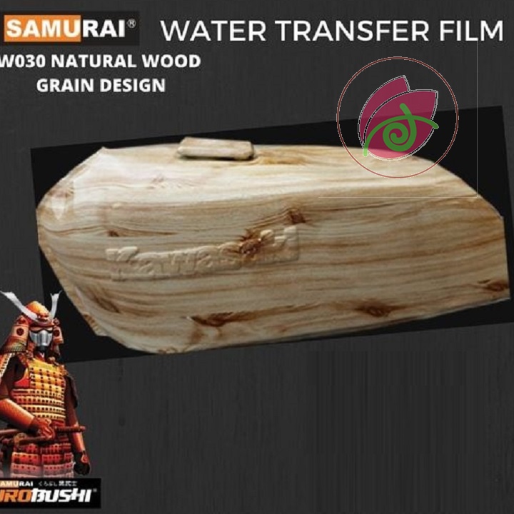 Film carbon nhúng WATER TRANSFER FILM chuyển nước W030 vân gỗ hạt tự nhiên Samurai - khổ 0,5 x 1 mét