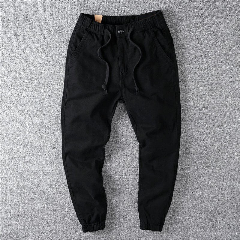 Quần Jogger kaki co giãn - Thiết kế khoá kéo lưng thun