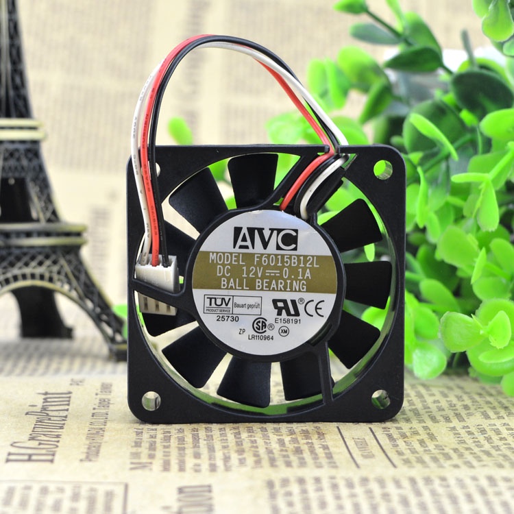 Khung máy AVC 6CM cm Đo tốc độ CPU bóng kép tắt tiếng quạt bo mạch chủ 12V 0,1A F6015B12L