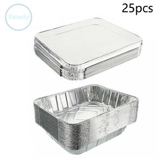 Set 25 khay nhôm đựng thực phẩm dùng một lần mang đi tiện dụng