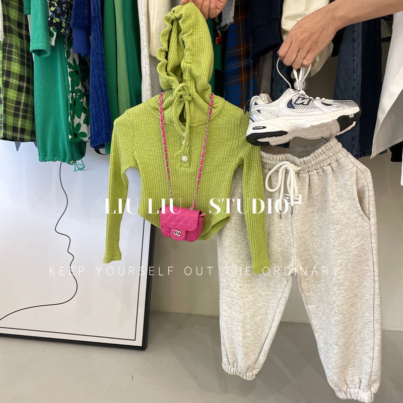 Set Áo Hoodie Và Quần Dài Dáng Rộng Thời Trang Xuân Thu Cho Bé Gái