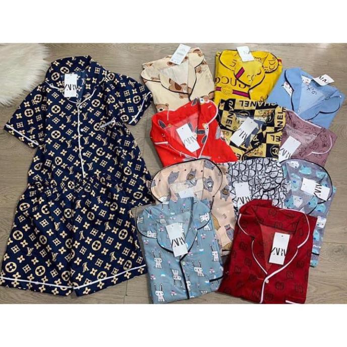 Bộ PIZAMA tay cộc quần đùi hàng Loại 1 | BigBuy360 - bigbuy360.vn