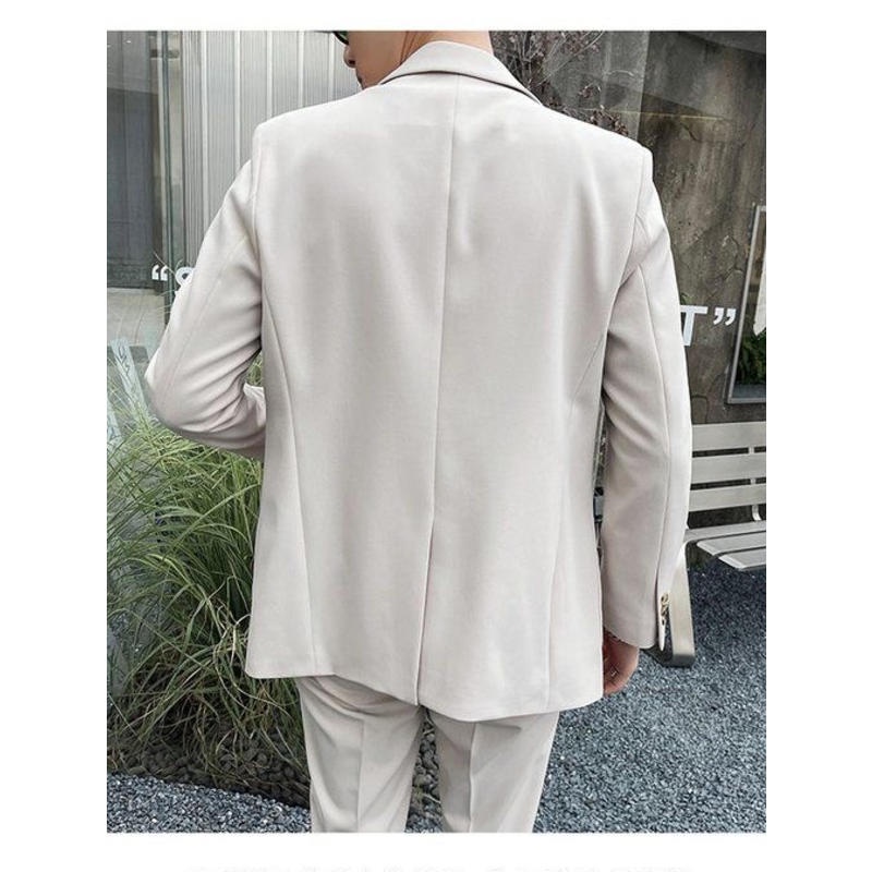 Áo Khoác Suit Dáng Rộng Màu Sáng Phong Cách Hàn Quốc Cao Cấp Cho Nam