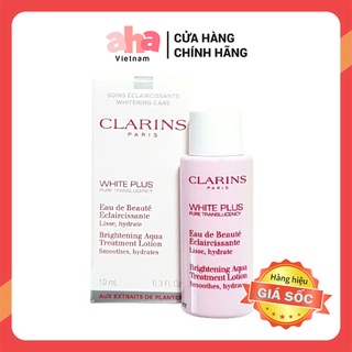 Nước cân bằng se khít lỗ chân lông Clarins White Plus Aqua Treatment Lotion 10ml