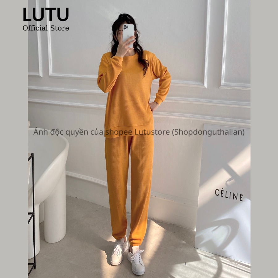 Set Sweater Áo Nỉ Hạt Gạo Phối Quần Bomber Bo Gấu Bộ Thể Thao