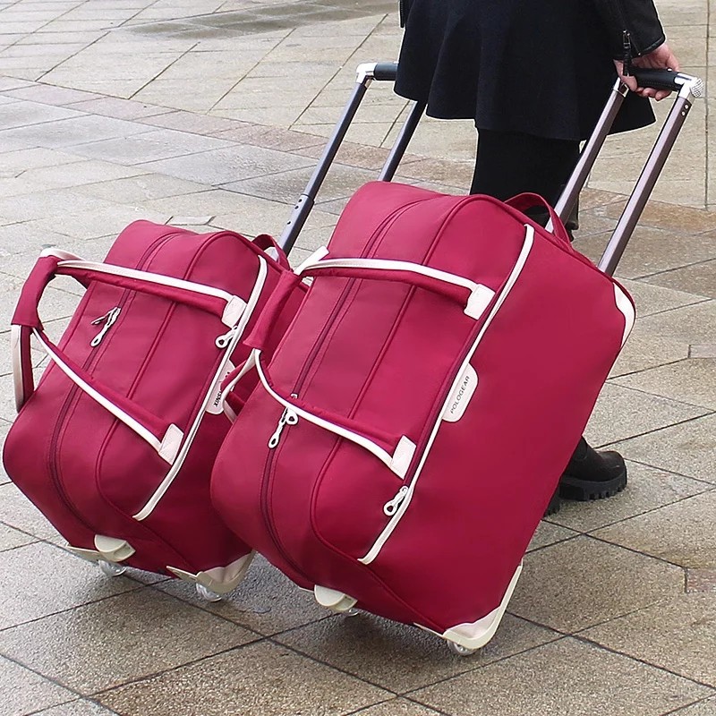 TÚI DU LỊCH CÓ TAY KÉO MÃ TRƠN