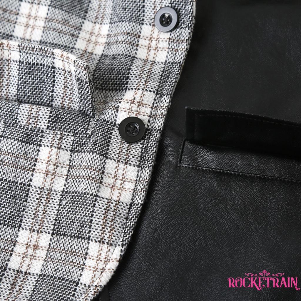 ❉Vi VI☽Áo khoác da tay dài thời trang cho bé