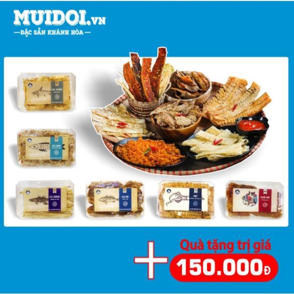 Combo 6 món mồi nhậu chuẩn đặc sản Khánh Hoà (tặng Cà Phê Tổ yến, mật ong Cao Nguyên), Mũi Đôi - tổng hợp ăn vặt giá rẻ