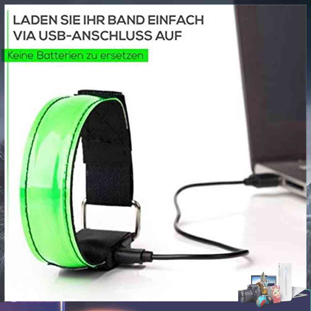 Vòng Đeo Tay Chạy Bộ Phát Sáng Đèn LED Cổng Sạc USB