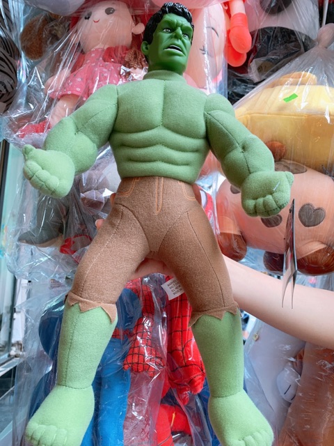 SIÊU ANH HÙNG BẰNG BÔNG MẶT NHỰA 50cm SPIDERMAN, BÁTMAN, CAPTAIN, IRONMAN, HULK, THOR, SUPERMAN