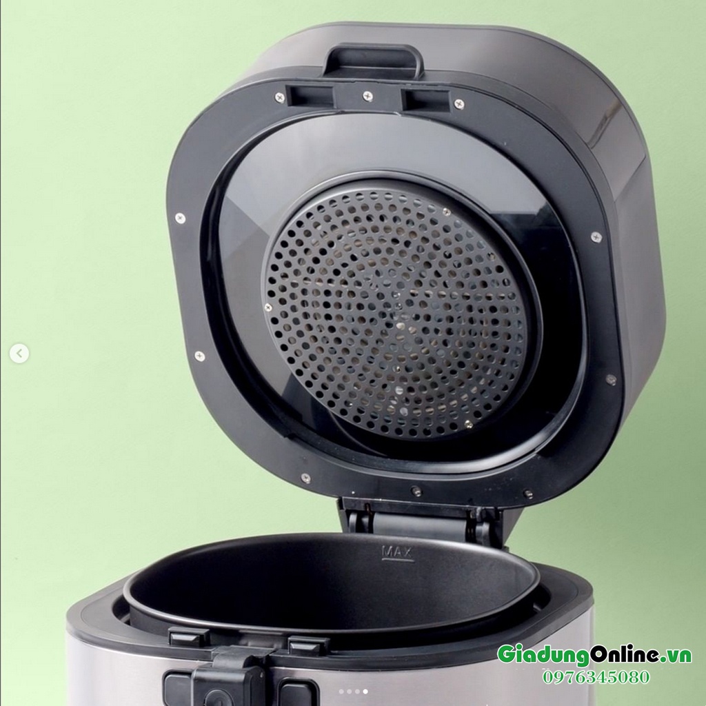 Nồi Chiên Không Dầu Lock&amp;Lock EJF596BLK Visible Stirring Air Fryer 7.2L 1800W - Larva Store
