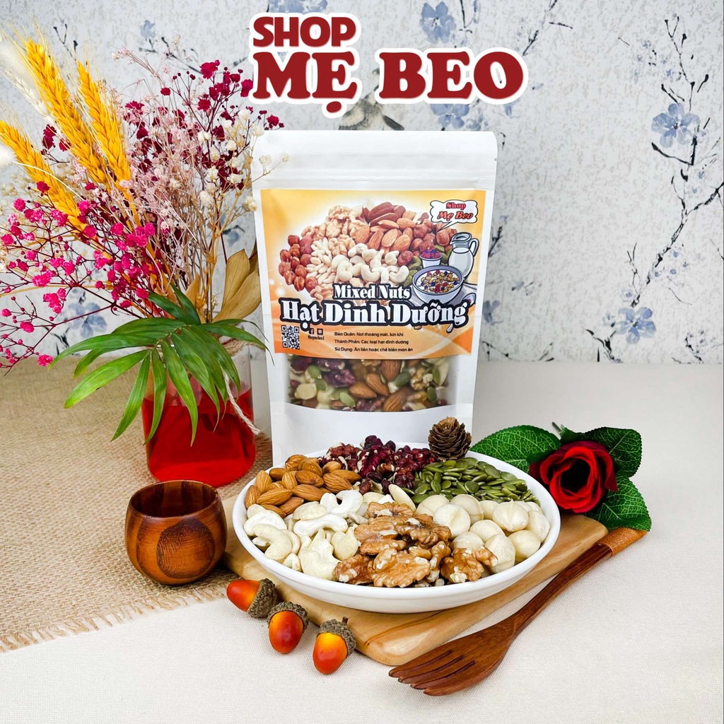 500Gr Hạt Dinh Dưỡng Mixed Nut 6 Loại Hạt Sấy Chín, Ngủ Cốc Ăn Kiêng Giảm Cân
