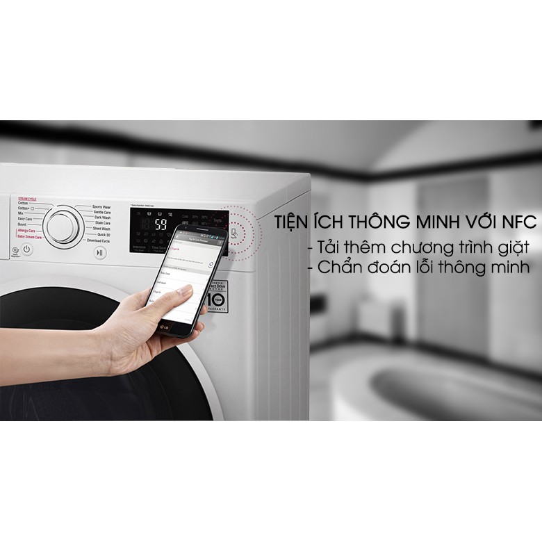 Máy giặt LG Inverter 8 kg FC1408S4W2