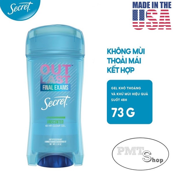 [USA] Combo 2 Lăn khử mùi nữ Secret Clear gel 73g Lavender | Outlast Completely Clean | Protecting Powder - Mỹ | BigBuy360 - bigbuy360.vn