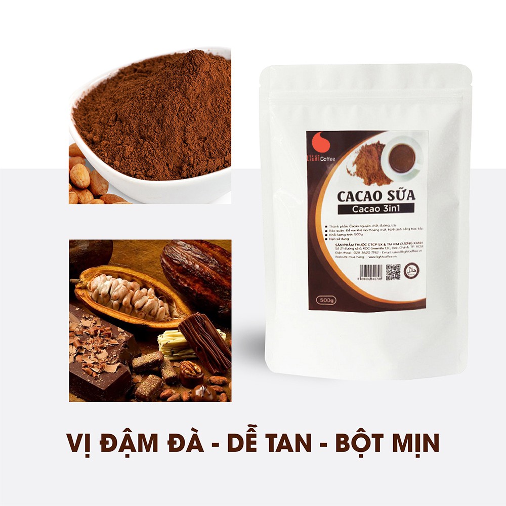 Bột cacao sữa vị đậm đà, thơm ngon Light Coffee - Gói 500g