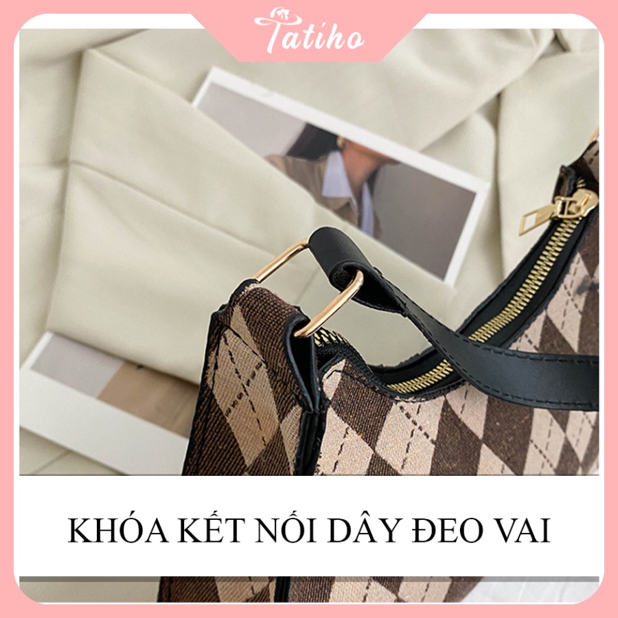 [HÀNG XỊN, GIÁ TỐT] Túi Đeo Vai ( Túi Kẹp Nách) Họa Tiết Hình Thoi thời trang Cao Cấp HotTrend - Tatiho - Mã TUI52