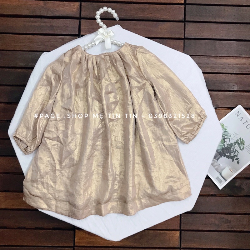 [Dọn kho] áo váy GAP. nhũ vàng cho bé (17-19kg)