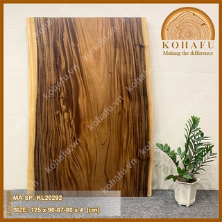 [Hàng sẵn] Mặt gỗ me tây nguyên tấm, mặt bàn uốn lượn tự nhiên KL20292